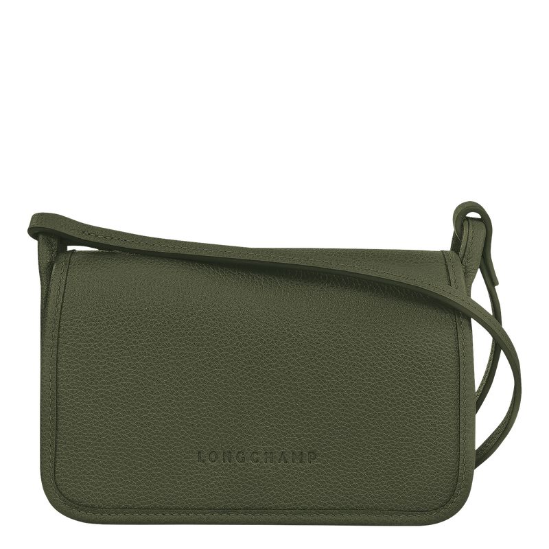 Longchamp Le FoulonnÉ XS Clutch Leather Lommebok Dame Khaki | NOAH8570