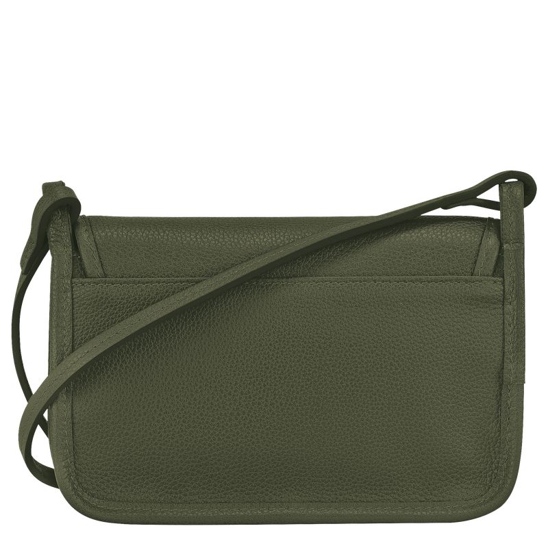 Longchamp Le FoulonnÉ XS Clutch Leather Pouches Dame Khaki | NOWN8683