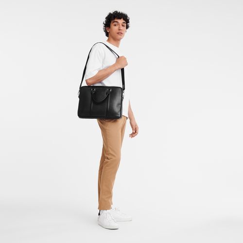 Longchamp Le FoulonnÉ XS Leather Stresskoffert Herre Svarte | NOXY7613