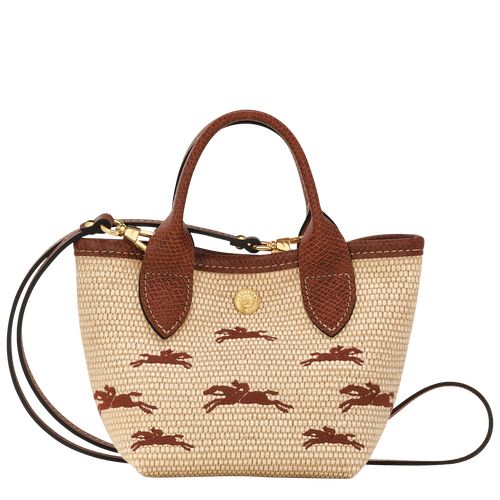 Longchamp Le Panier Pliage XS Basket Canvas Mini Vesker Dame Brune | NOJP9273