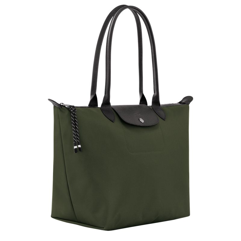 Longchamp Le Pliage Energy L Tote Recycled canvas Skulderveske Dame Khaki | NOUZ8899