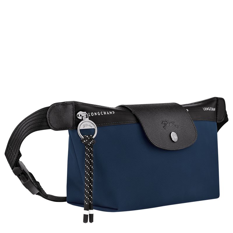 Longchamp Le Pliage Energy M Canvas Midjeveske Dame Marineblå | NOPJ8779