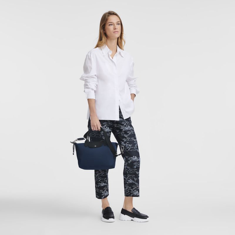 Longchamp Le Pliage Energy S Recycled canvas Håndveske Herre Marineblå | NOQM7488