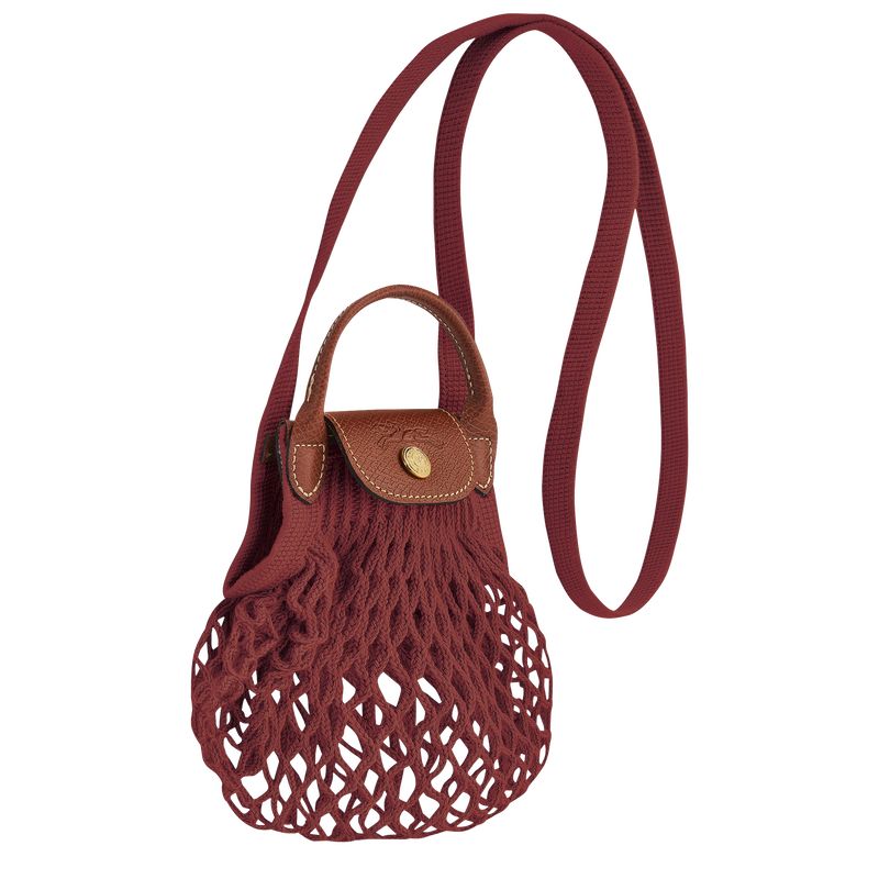 Longchamp Le Pliage Filet XS Mesh Canvas Crossbody Veske Dame Mahogany | NOMQ9023