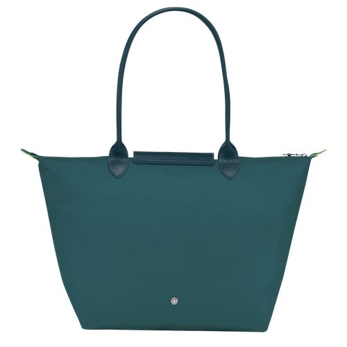 Longchamp Le Pliage Green L Tote Recycled canvas Skulderveske Dame Påfugl | NOBE8812