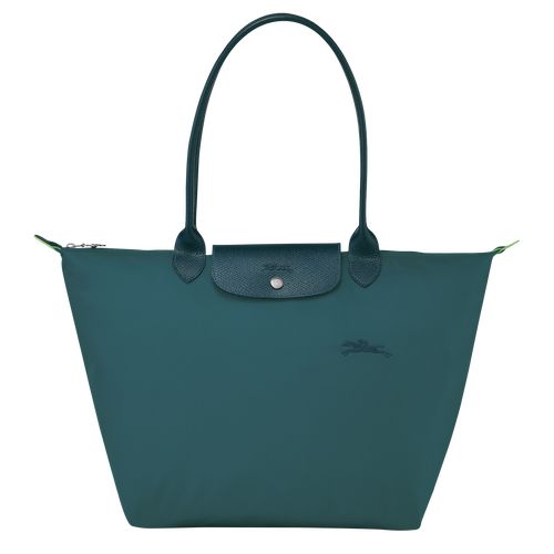 Longchamp Le Pliage Green L Tote Recycled canvas Skulderveske Dame Påfugl | NOBE8812