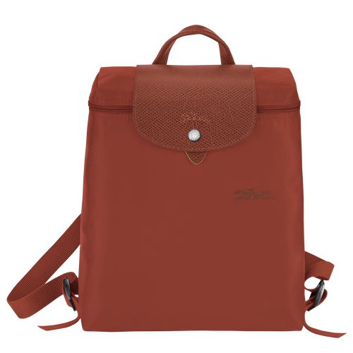 Longchamp Le Pliage Green M Recycled canvas Ryggsekker Herre Chestnut | NOWN7542