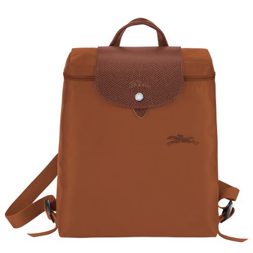 Longchamp Le Pliage Green M Recycled canvas Ryggsekker Herre Cognac | NOQM7540