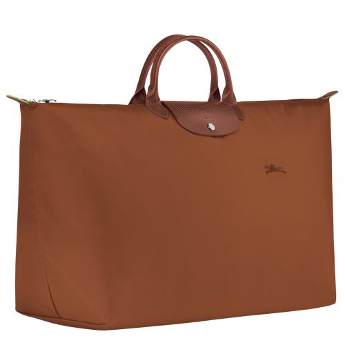 Longchamp Le Pliage Green M Recycled canvas Reiseveske Herre Cognac | NODF7189