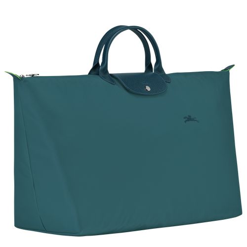 Longchamp Le Pliage Green M Recycled canvas Reiseveske Herre Påfugl | NOOK7185