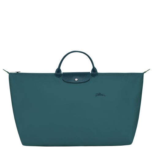 Longchamp Le Pliage Green M Recycled canvas Reiseveske Herre Påfugl | NOOK7185