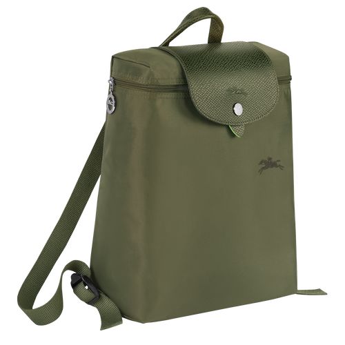 Longchamp Le Pliage Green M Recycled canvas Ryggsekker Dame Forest | NOWN8738