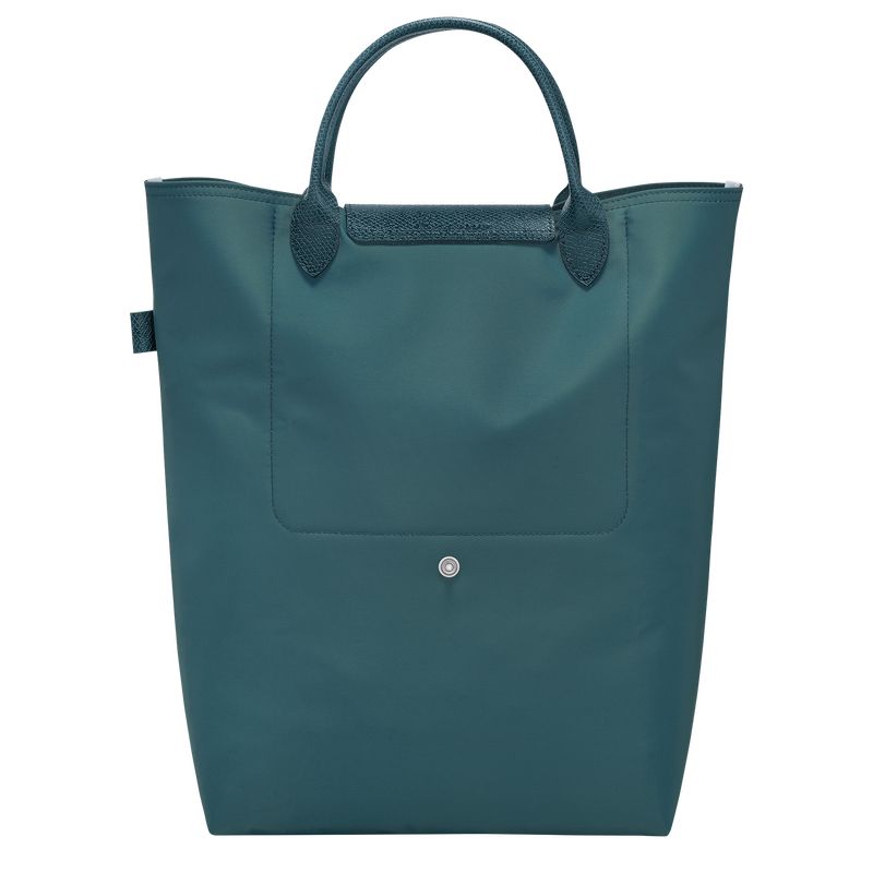 Longchamp Le Pliage Green M Tote Canvas Håndveske Herre Påfugl | NOGS7503