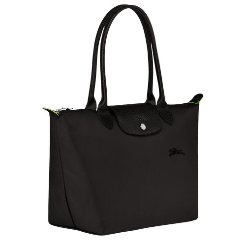 Longchamp Le Pliage Green M Tote Recycled canvas Skulderveske Dame Svarte | NOVR8811