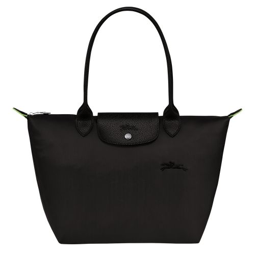 Longchamp Le Pliage Green M Tote Recycled canvas Skulderveske Dame Svarte | NOVR8811