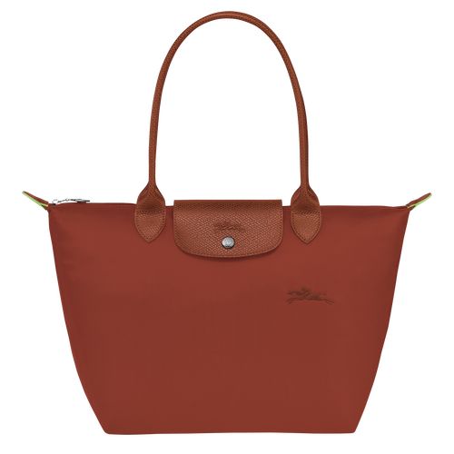 Longchamp Le Pliage Green M Tote Recycled canvas Skulderveske Dame Chestnut | NOCT8810