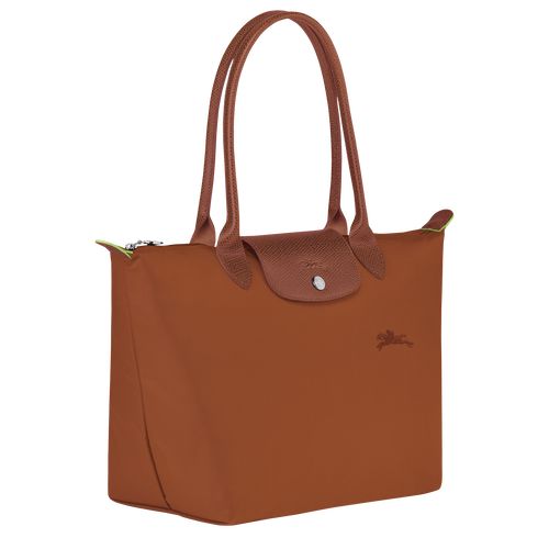 Longchamp Le Pliage Green M Tote Recycled canvas Skulderveske Dame Cognac | NOXY8809