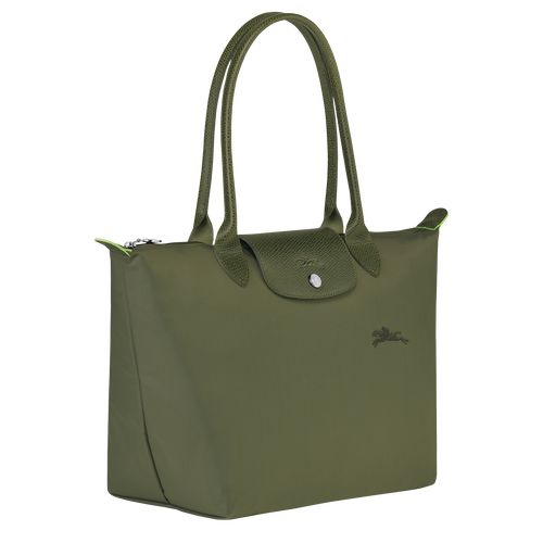 Longchamp Le Pliage Green M Tote Recycled canvas Skulderveske Dame Forest | NOWN8787