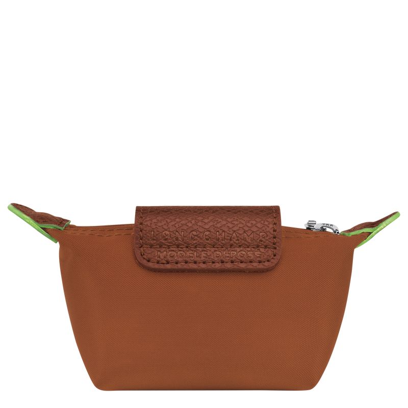 Longchamp Le Pliage Green Recycled canvas Myntpung Herre Cognac | NOUZ7391