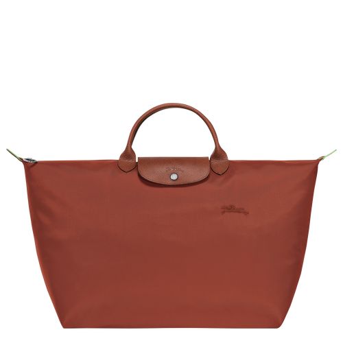 Longchamp Le Pliage Green S Recycled canvas Reiseveske Herre Chestnut | NOVR7199