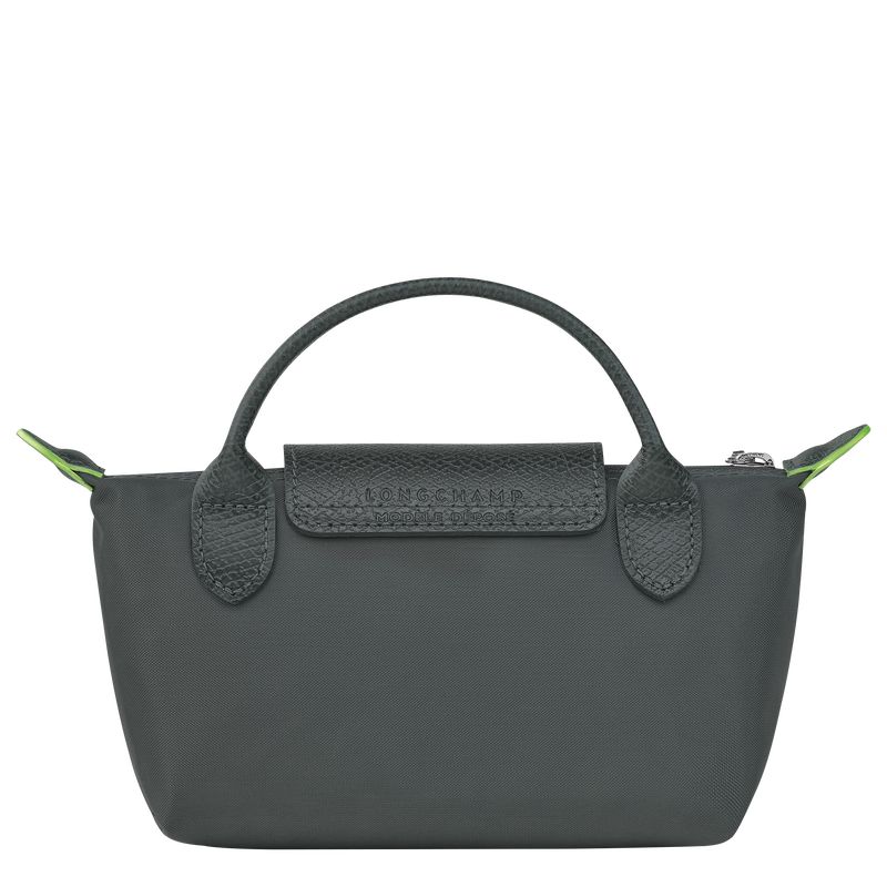 Longchamp Le Pliage Green with handle Recycled canvas Pouches Dame Graphite | NOBE8453