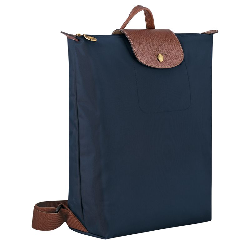 Longchamp Le Pliage Original M Canvas Ryggsekker Herre Marineblå | NOBE7569