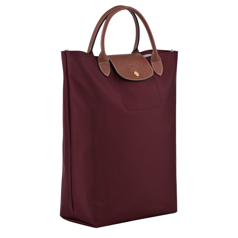 Longchamp Le Pliage Original M Tote Canvas Håndveske Herre Burgunder | NOXY7509