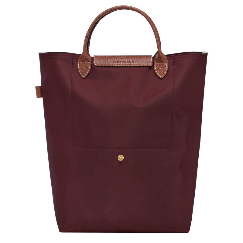 Longchamp Le Pliage Original M Tote Canvas Håndveske Herre Burgunder | NOXY7509