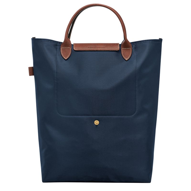 Longchamp Le Pliage Original M Tote Canvas Håndveske Herre Marineblå | NOJP7505