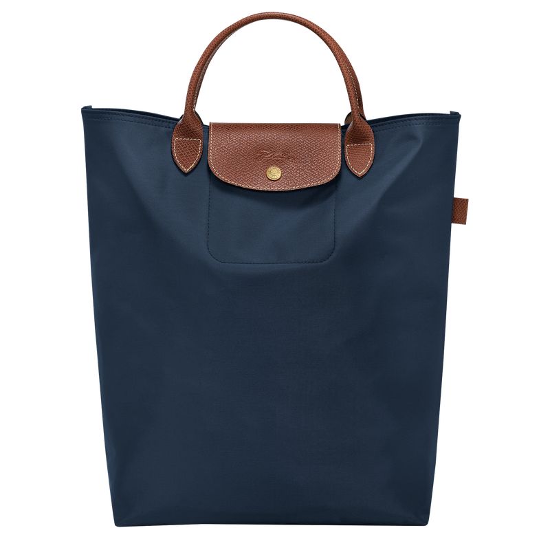 Longchamp Le Pliage Original M Tote Canvas Håndveske Herre Marineblå | NOJP7505