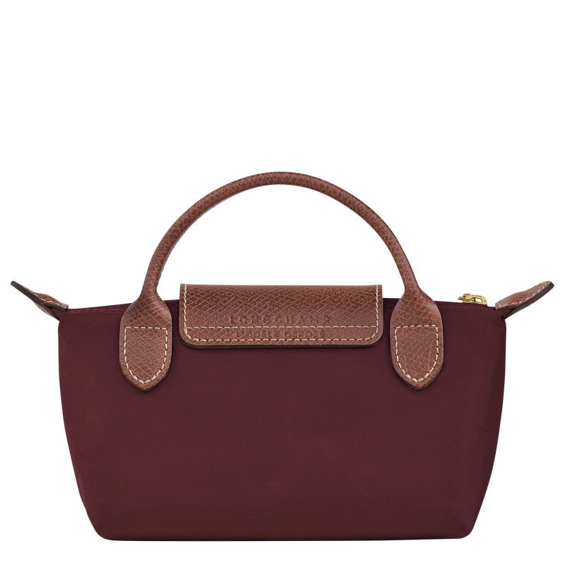 Longchamp Le Pliage Original with handle Recycled canvas Pouches Dame Burgunder | NOJP8460