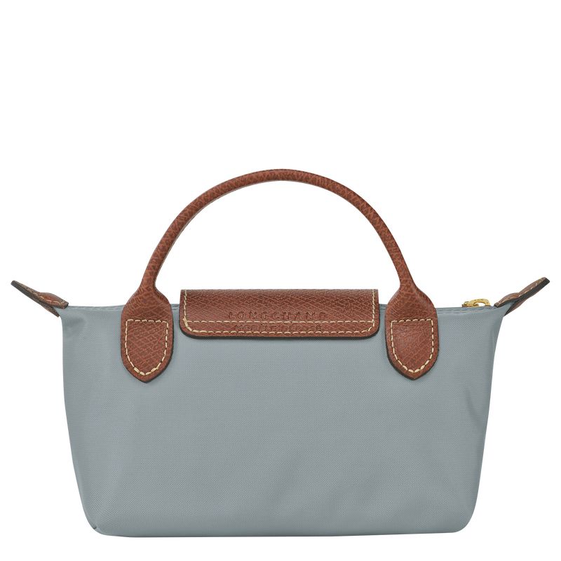 Longchamp Le Pliage Original with handle Recycled canvas Pouches Dame Steel | NOLI8458