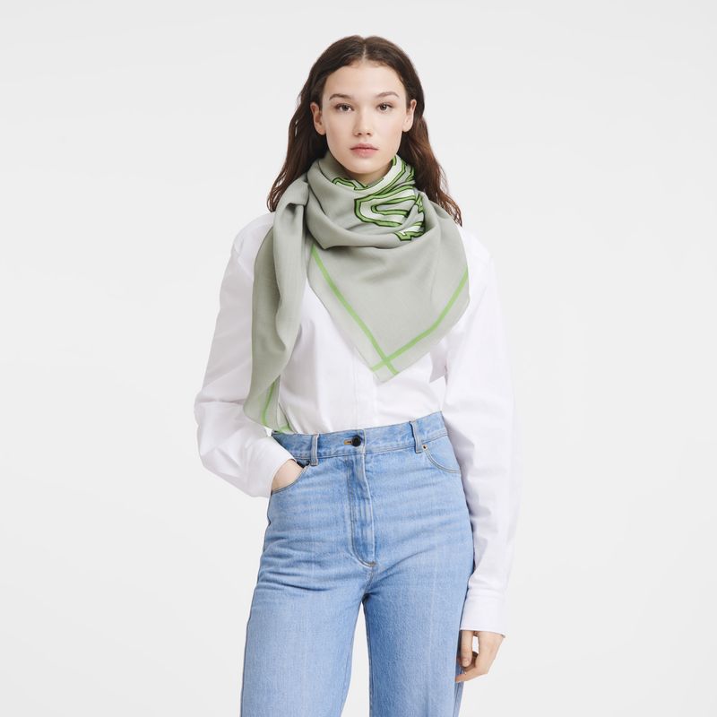 Longchamp Le Pliage University Scarf Wool Stoles Dame Grå | NOMQ8086