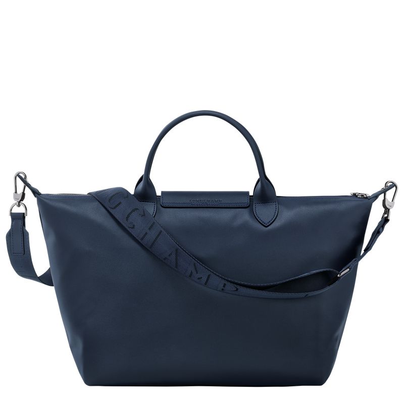 Longchamp Le Pliage Xtra L Leather Håndveske Herre Marineblå | NOMQ7515