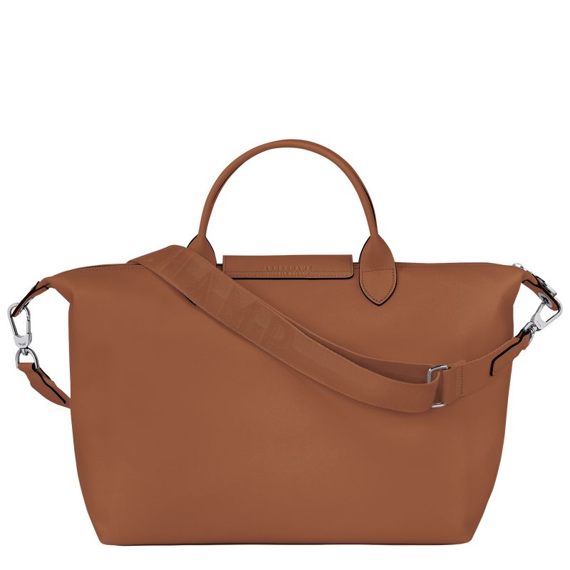 Longchamp Le Pliage Xtra L Leather Håndveske Herre Cognac | NOOK7480