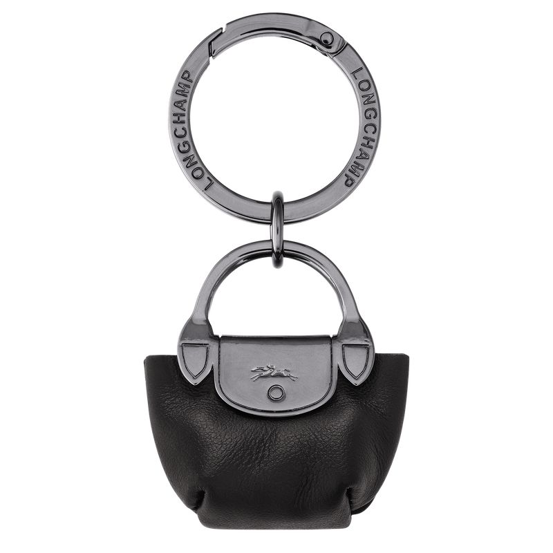 Longchamp Le Pliage Xtra Leather Nøkkelringer Dame Svarte | NOYX7962