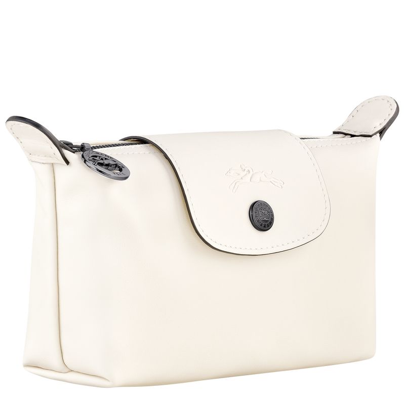 Longchamp Le Pliage Xtra Leather Pouches Dame Ecru | NOXY8716