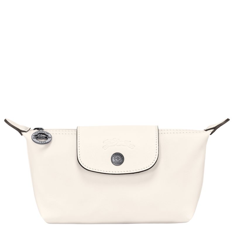 Longchamp Le Pliage Xtra Leather Pouches Dame Ecru | NOXY8716