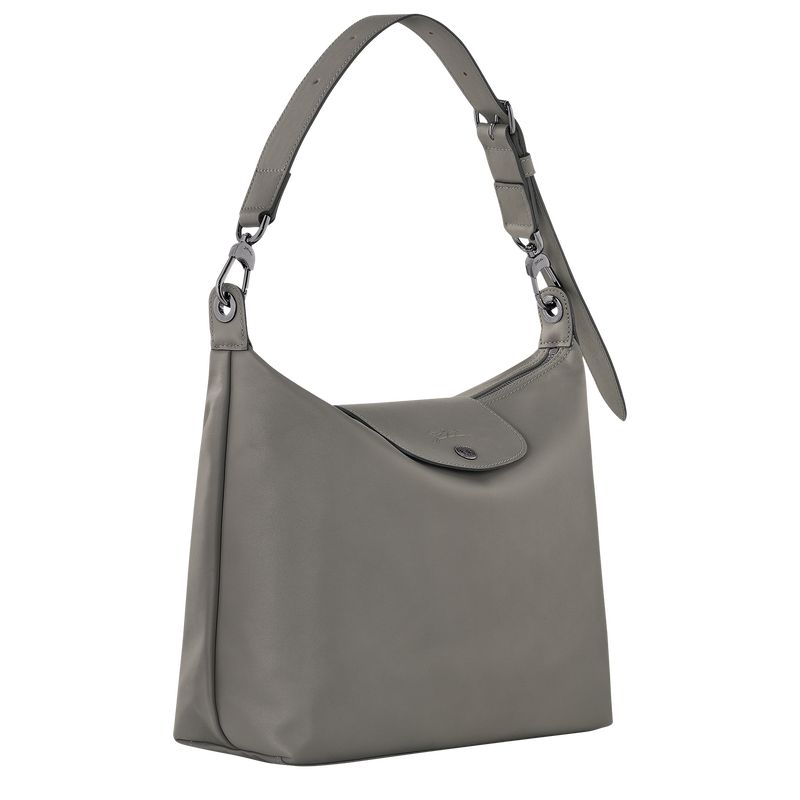 Longchamp Le Pliage Xtra M Hobo Leather Skulderveske Dame Turtledove | NOTC8888