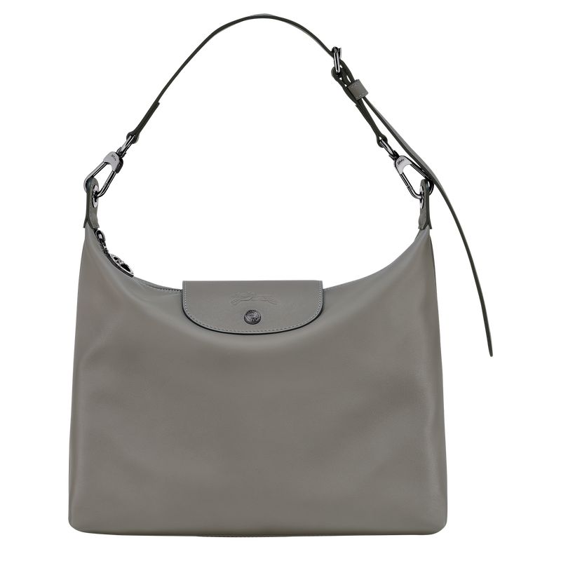 Longchamp Le Pliage Xtra M Hobo Leather Skulderveske Dame Turtledove | NOTC8888