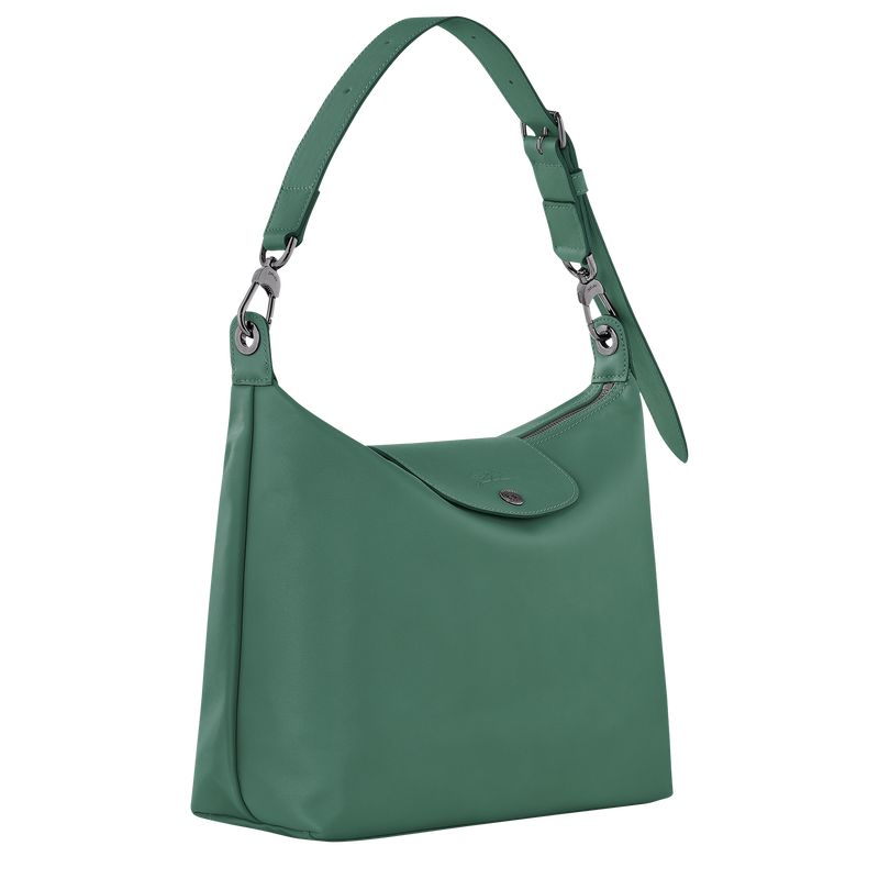 Longchamp Le Pliage Xtra M Hobo Leather Skulderveske Dame Sage | NOYX8887