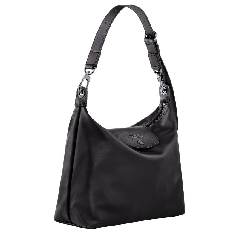 Longchamp Le Pliage Xtra M Hobo Leather Skulderveske Dame Svarte | NOAH8882