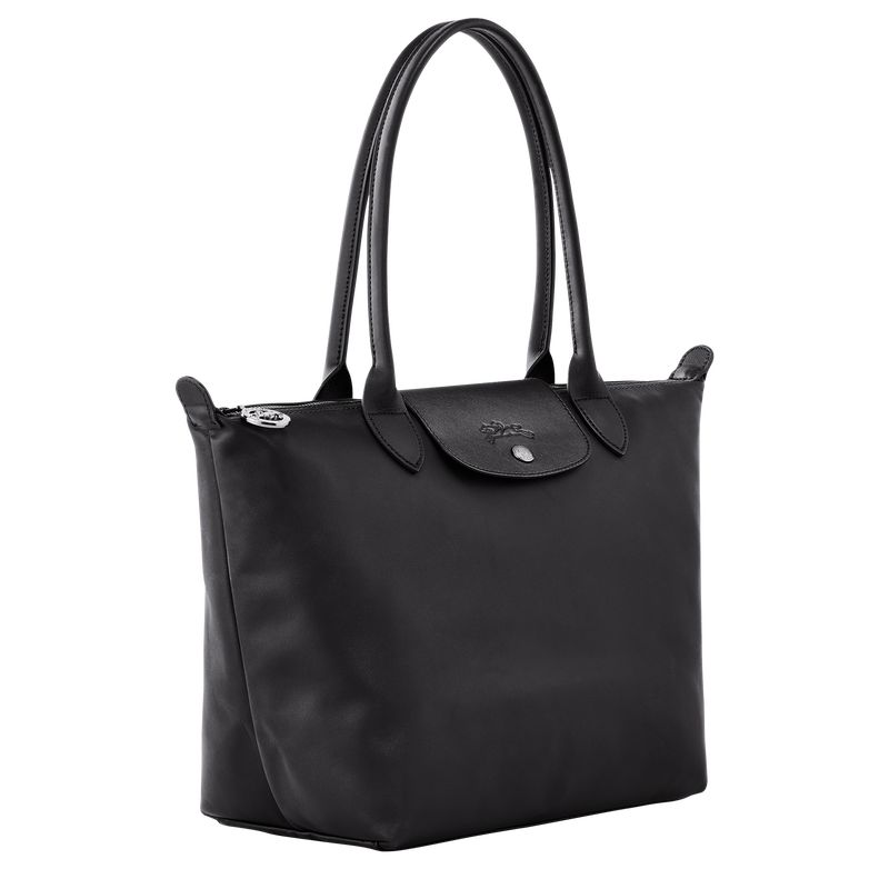 Longchamp Le Pliage Xtra M Tote Leather Skulderveske Dame Svarte | NOWN8839