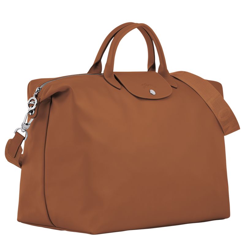 Longchamp Le Pliage Xtra S Leather Reiseveske Herre Cognac | NOWN7227