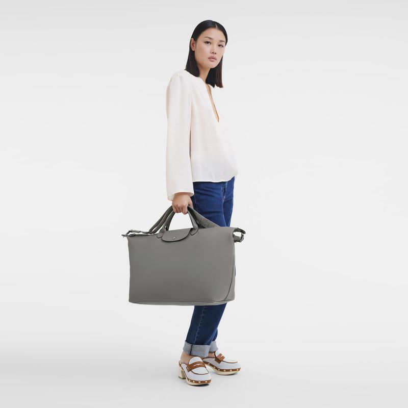 Longchamp Le Pliage Xtra S Leather Reiseveske Herre Turtledove | NOYX7223