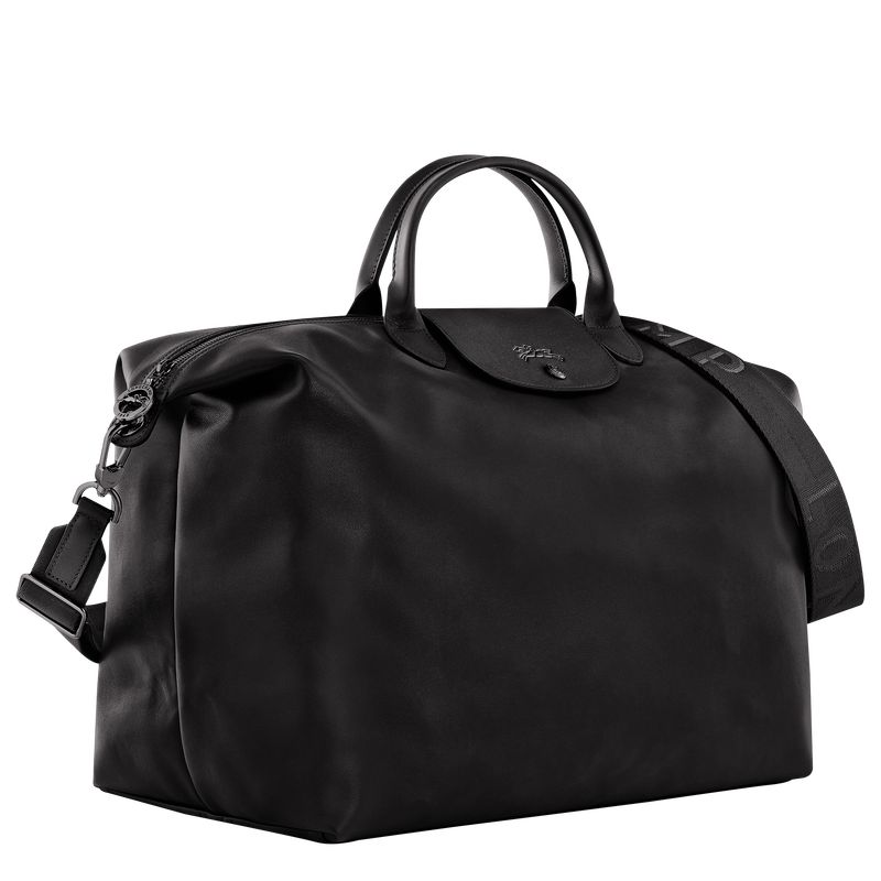 Longchamp Le Pliage Xtra S Leather Reiseveske Herre Svarte | NOUZ7222