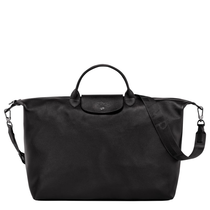 Longchamp Le Pliage Xtra S Leather Reiseveske Herre Svarte | NOUZ7222