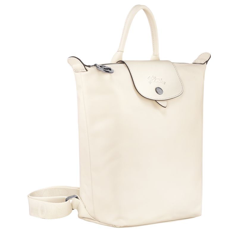 Longchamp Le Pliage Xtra S Leather Ryggsekker Dame Ecru | NOPJ8746