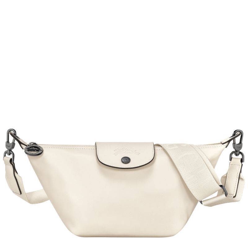 Longchamp Le Pliage Xtra XS Crossbody Leather Skulderveske Dame Ecru | NOIL8833