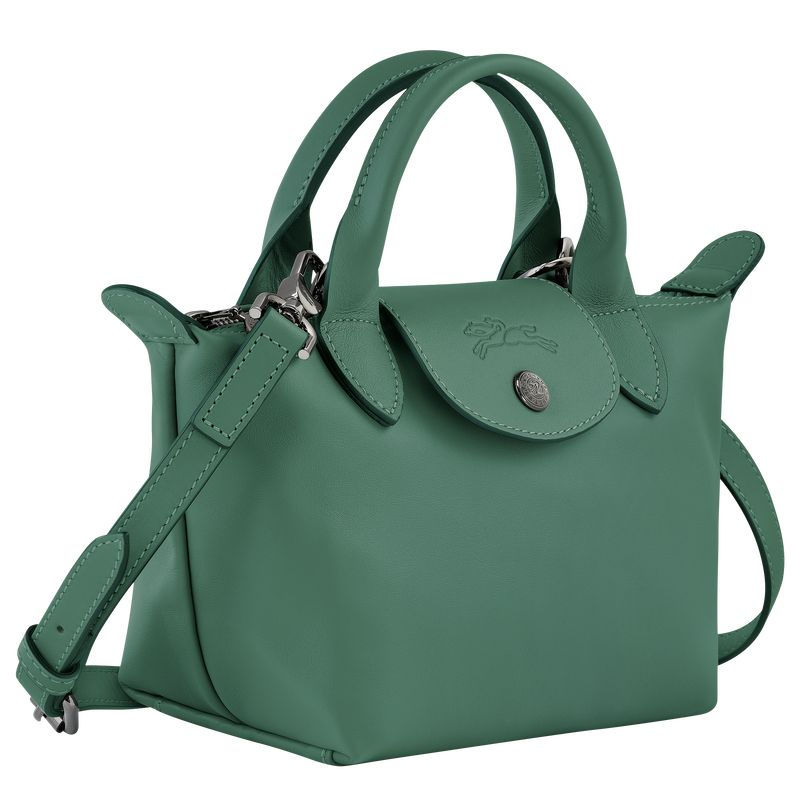 Longchamp Le Pliage Xtra XS Handbag Leather Mini Vesker Dame Sage | NOEB9306